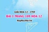 Giải bài 1 trang 109 Hóa 12 Chân trời sáng tạo SGK